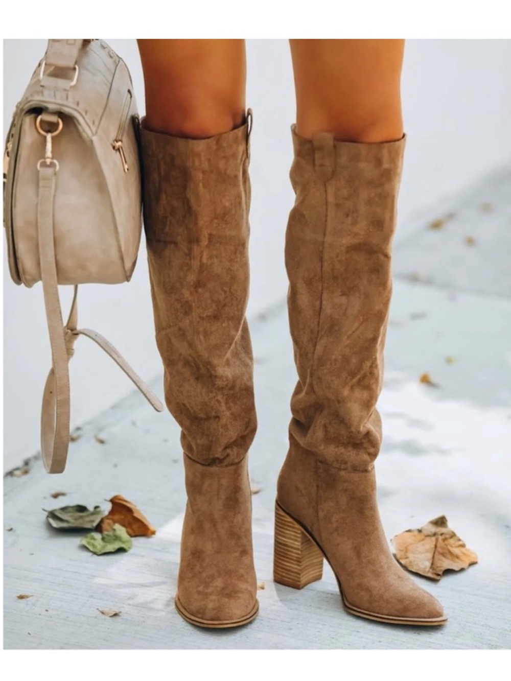 Vici Brown Suede Slouch boots size 8.5